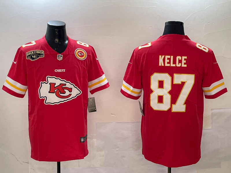 Men Kansas City Chiefs #87 Kelce red 2025 Nike Limited NFL Jersey 002